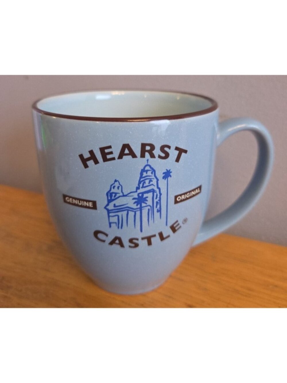Vintage Hearst Castle San Simeon CA Ceramic Coffee Cup Mug Blue